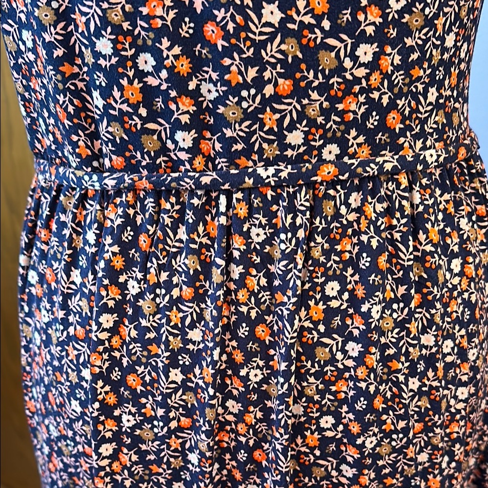 Boden Floral Print Dress - Blue and Orange size 6. - Picture 9 of 13